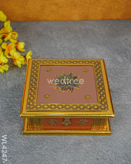 Mdf Designer Dry Fruit Box - Wl4247 Brown Rg