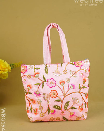 Designer Embroidery Handbag - 8 inch - WBG1944 - Hand Bags