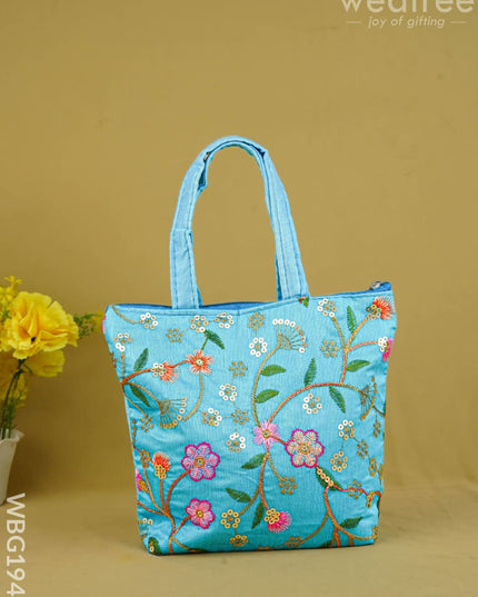 Designer Embroidery Handbag - 8 inch - WBG1944 - Hand Bags