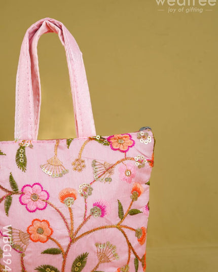 Designer Embroidery Handbag - 8 inch - WBG1944 - Hand Bags