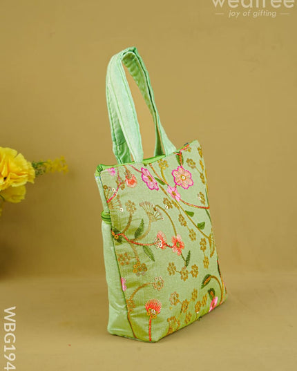 Designer Embroidery Handbag - 8 inch - WBG1944 - Hand Bags