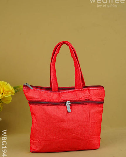 Designer Embroidery Handbag - 8 inch - WBG1944 - Hand Bags