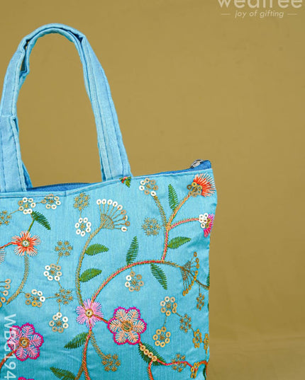 Designer Embroidery Handbag - 8 inch - WBG1944 - Hand Bags