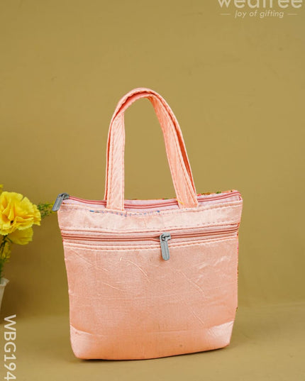 Designer Embroidery Handbag - 8 inch - WBG1944 - Hand Bags