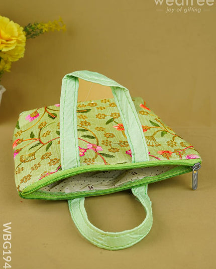 Designer Embroidery Handbag - 8 inch - WBG1944 - Hand Bags