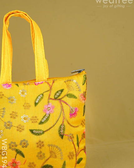 Designer Embroidery Handbag - 8 inch - WBG1944 - Hand Bags