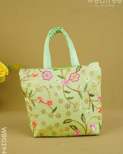 Designer Embroidery Handbag - 8 inch - WBG1944 - Hand Bags