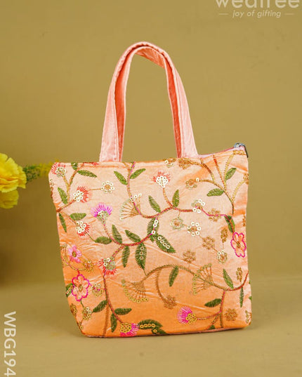 Designer Embroidery Handbag - 8 inch - WBG1944 - Hand Bags