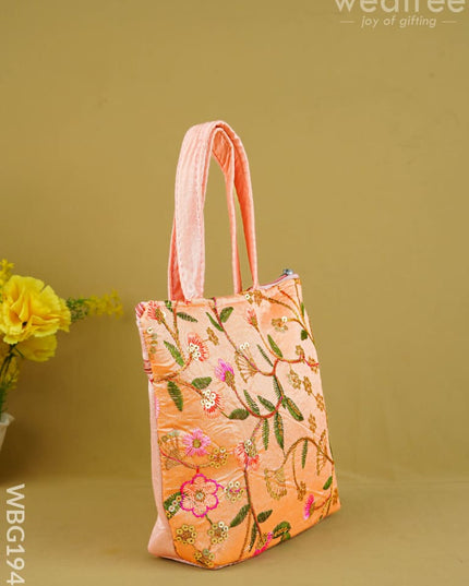 Designer Embroidery Handbag - 8 inch - WBG1944 - Hand Bags