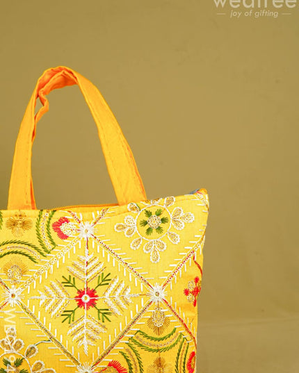 Designer Embroidery Handbag - 8 inch - WBG1945 - Hand Bags