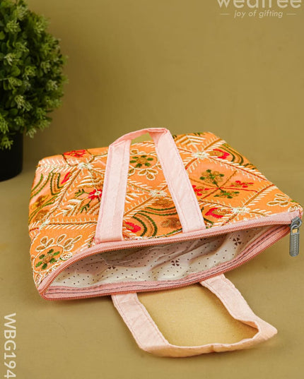 Designer Embroidery Handbag - 8 inch - WBG1945 - Hand Bags