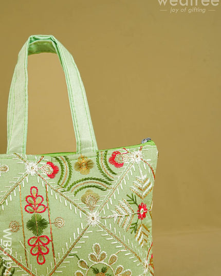 Designer Embroidery Handbag - 8 inch - WBG1945 - Hand Bags