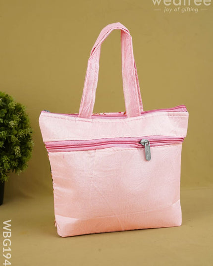 Designer Embroidery Handbag - 8 inch - WBG1945 - Hand Bags