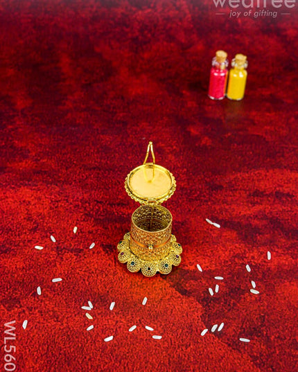 Designer Ganesha Kumkum Holder - WL5603 - Divine Gifts