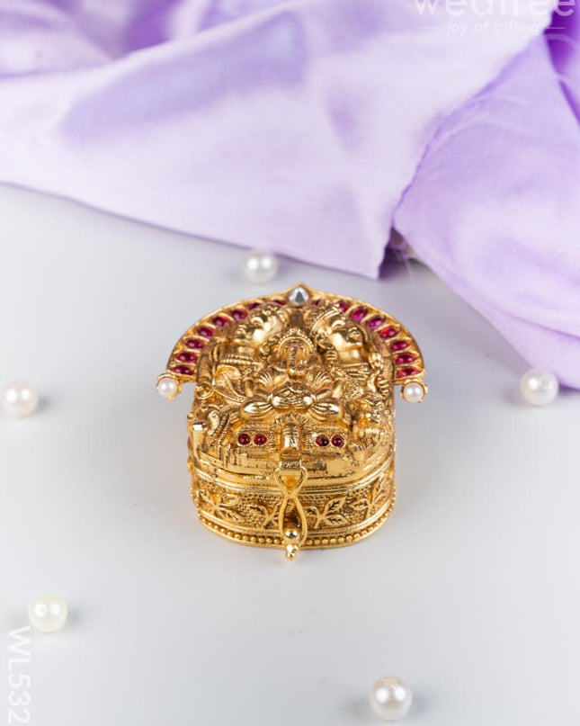 Designer Ganesha & Shivan Kumkum Holder - WL5323 - Divine Gifts