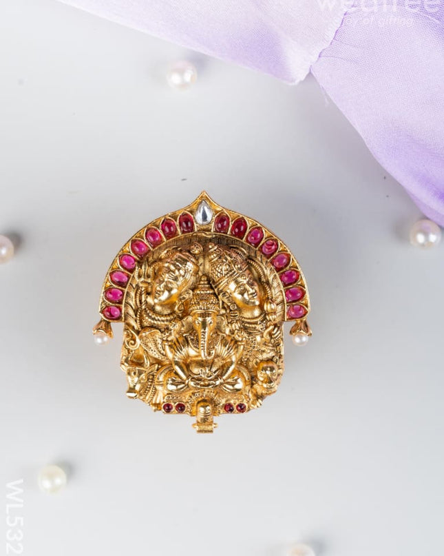 Designer Ganesha & Shivan Kumkum Holder - WL5323 - Divine Gifts