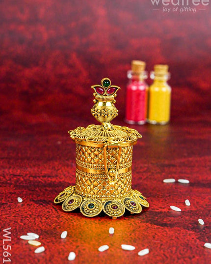 Designer Kalash Kumkum Holder - WL5613 - Divine Gifts