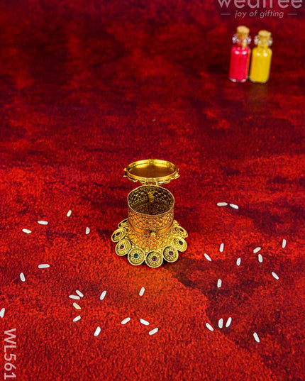 Designer Kalash Kumkum Holder - WL5613 - Divine Gifts