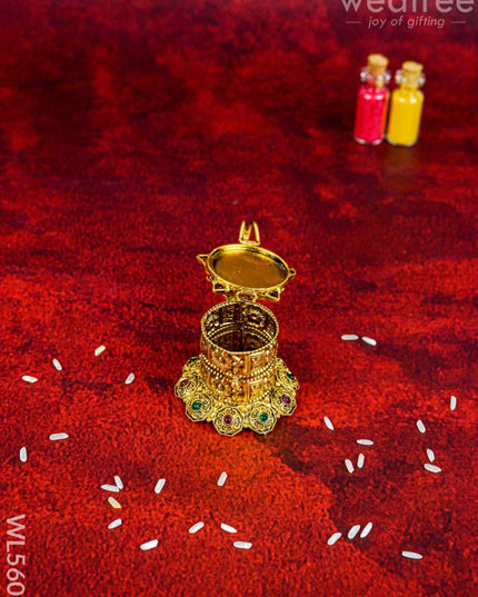 Designer Krishna Kumkum Holder - WL5608 - Divine Gifts