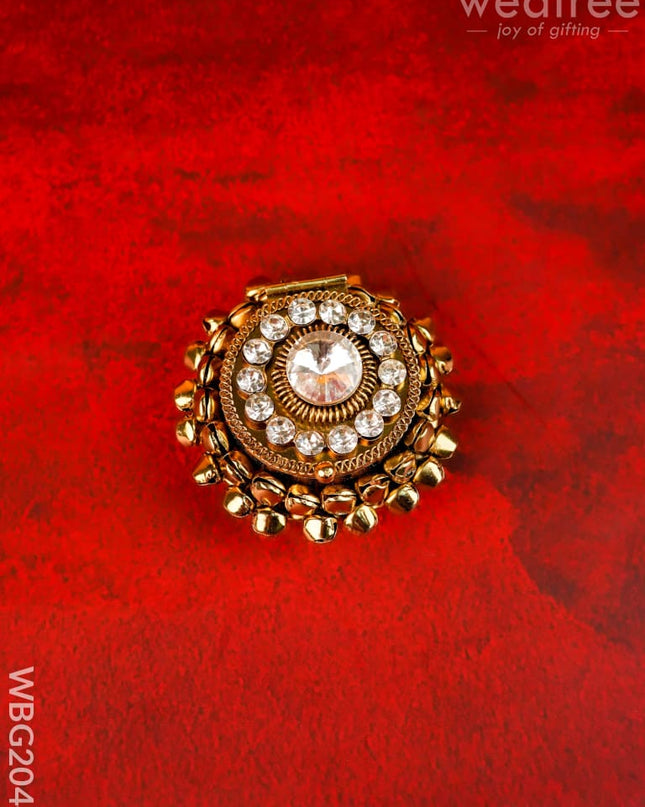 Designer Kumkum Dibbi - WBG2044 - Metal Kumkum Holder - RG