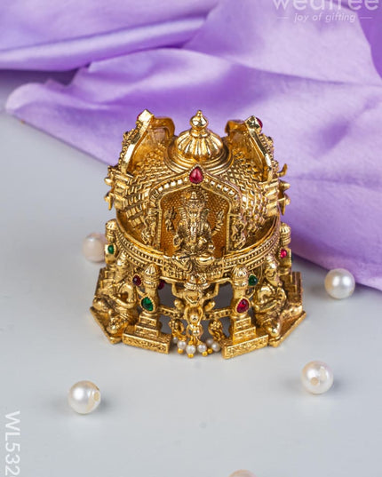 Designer Lakshmi Ganesha Kumkum Holder - WL5320 - Divine Gifts
