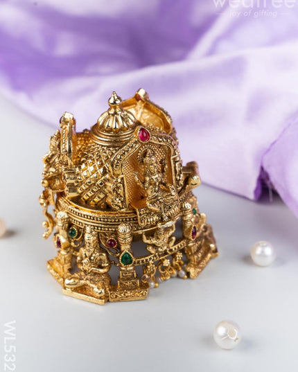 Designer Lakshmi Ganesha Kumkum Holder - WL5320 - Divine Gifts