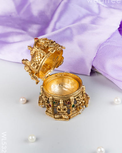 Designer Lakshmi Ganesha Kumkum Holder - WL5320 - Divine Gifts