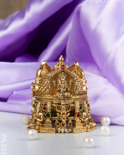 Designer Lakshmi Ganesha Kumkum Holder - WL5320 - Divine Gifts
