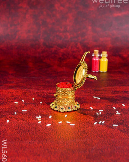 Designer Lakshmi Kumkum Holder - WL5604 - Divine Gifts