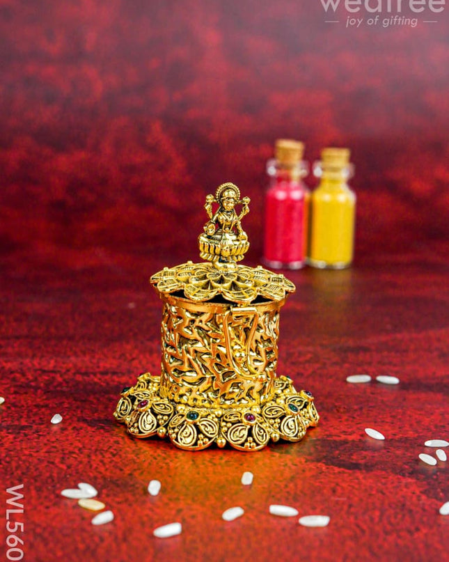 Designer Lakshmi Kumkum Holder - WL5606 - Divine Gifts