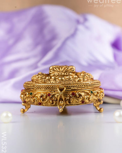 Designer Lakshmi Oval Kumkum Holder - WL5321 - Divine Gifts