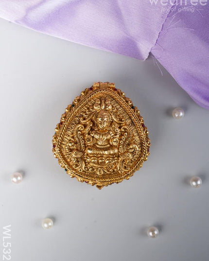 Designer Lakshmi Oval Kumkum Holder - WL5321 - Divine Gifts