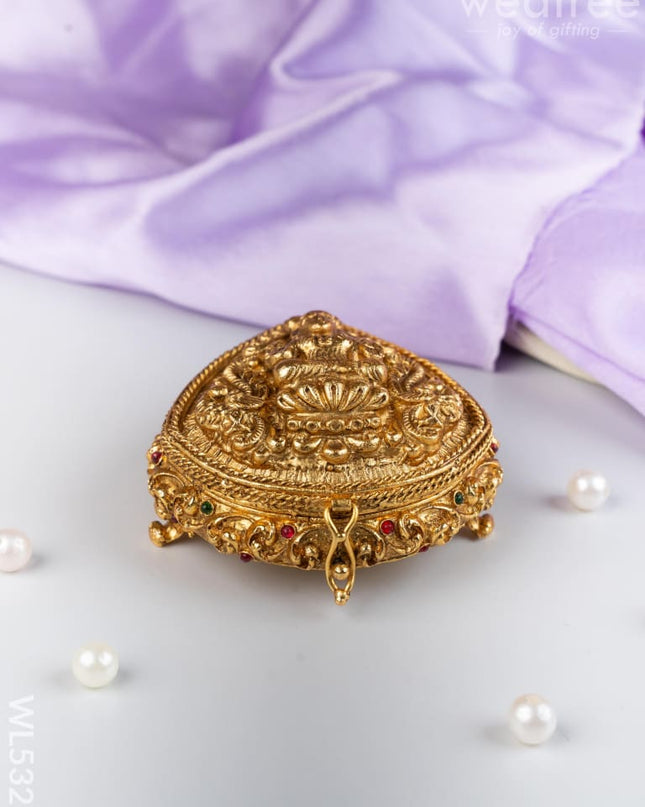 Designer Lakshmi Oval Kumkum Holder - WL5321 - Divine Gifts