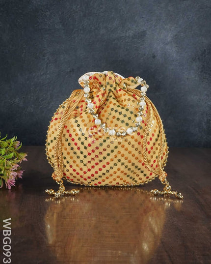 Designer Potli Bag With Chamki Work - Wbg0930 Bags