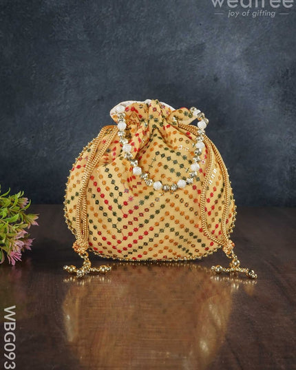 Designer Potli Bag With Chamki Work - Wbg0930 Bags