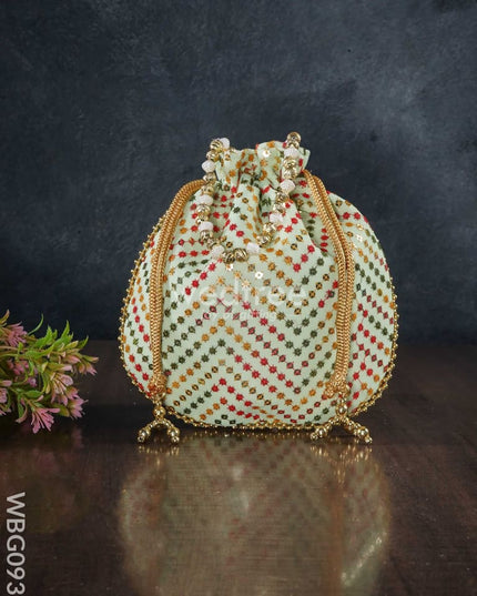 Designer Potli Bag With Chamki Work - Wbg0930 Bags