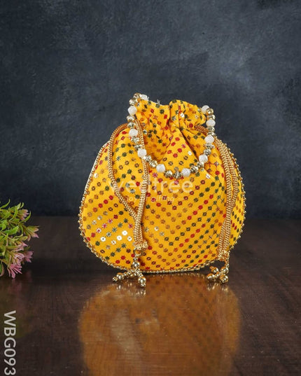 Designer Potli Bag With Chamki Work - Wbg0930 Bags