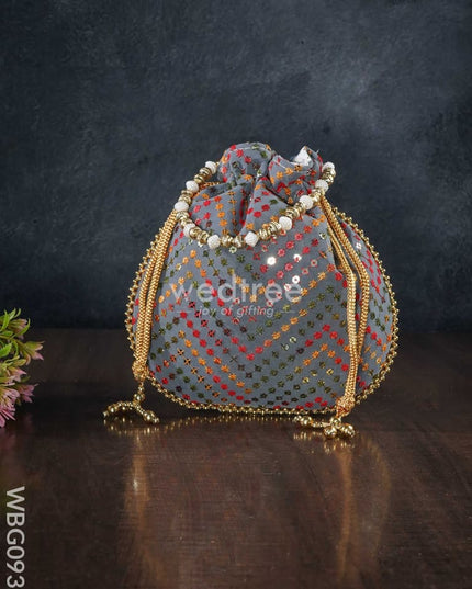 Designer Potli Bag With Chamki Work - Wbg0930 Bags