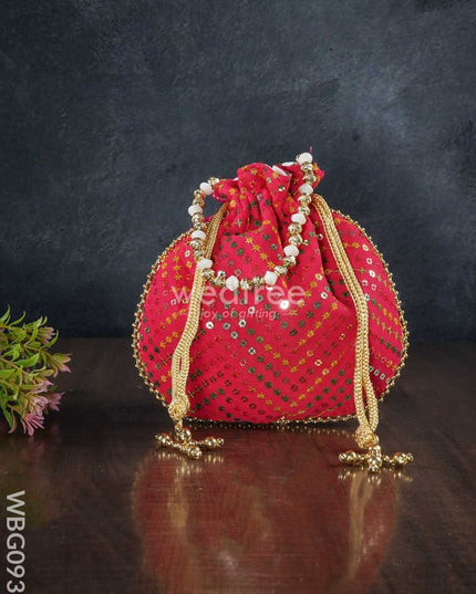 Designer Potli Bag With Chamki Work - Wbg0930 Bags