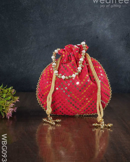 Designer Potli Bag With Chamki Work - Wbg0930 Bags