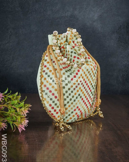Designer Potli Bag With Chamki Work - Wbg0930 Bags
