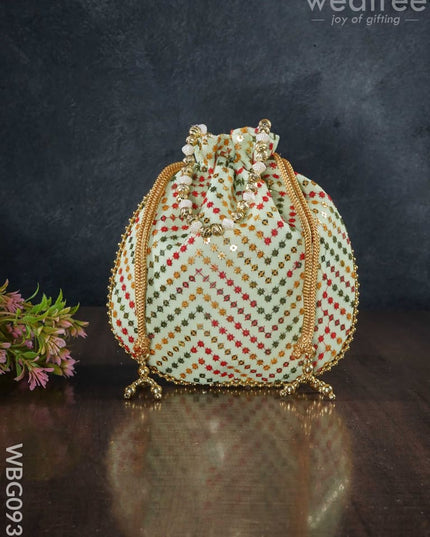 Designer Potli Bag With Chamki Work - Wbg0930 Bags