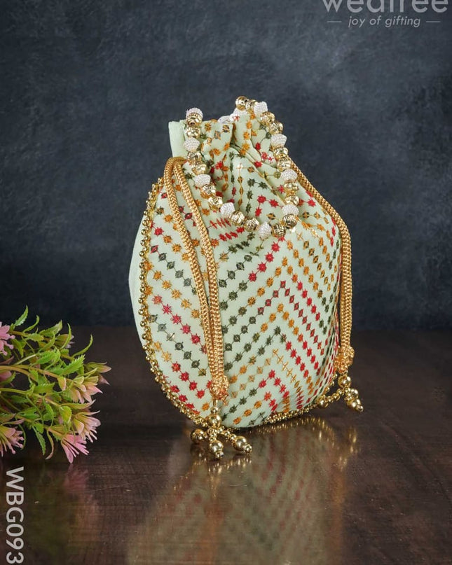 Designer Potli Bag With Chamki Work - Wbg0930 Bags