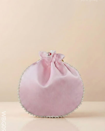 Designer Potli Bag with Floral Embroidery - WBG0929 - Potli Bags