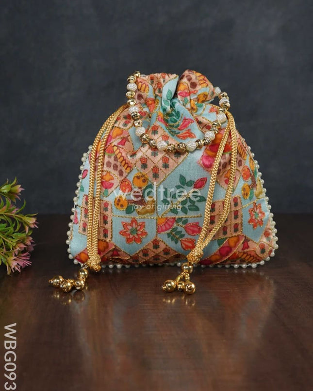 Designer Potli Bag With Patola Prints - Wbg0932 Bags