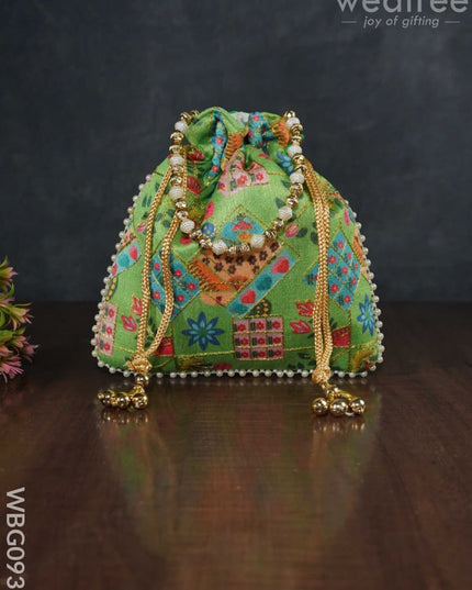 Designer Potli Bag With Patola Prints - Wbg0932 Bags