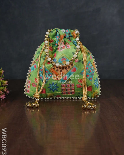 Designer Potli Bag With Patola Prints - Wbg0932 Bags