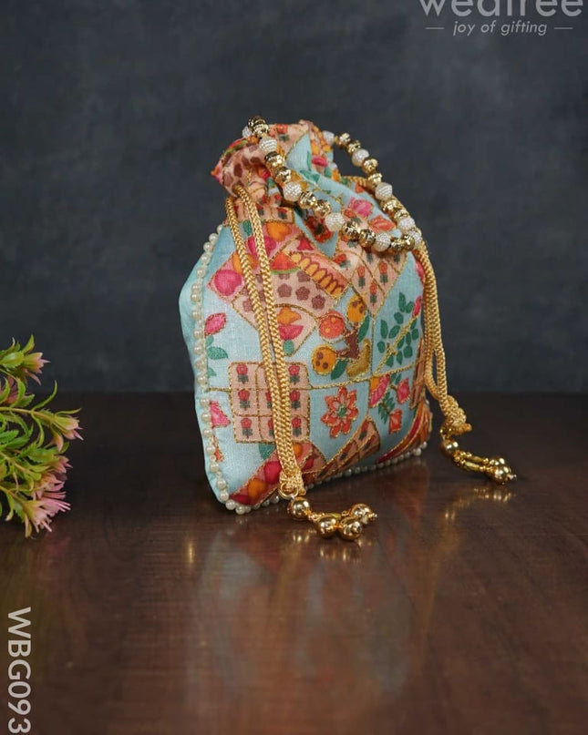 Designer Potli Bag With Patola Prints - Wbg0932 Bags