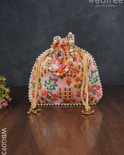 Designer Potli Bag With Patola Prints - Wbg0932 Bags