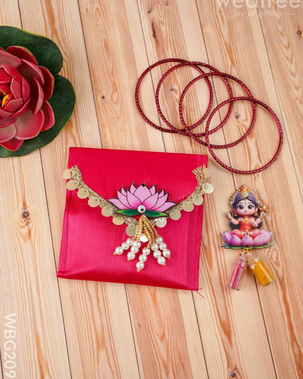 Designer Purse - Haldi Kumkum & Bangles - WBG2095 - Clutches & Purses